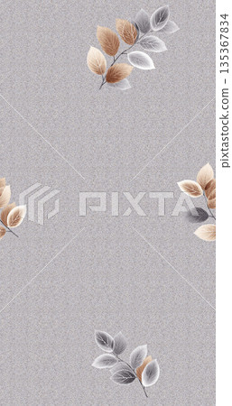 Soft Pastel Floral And Abstract Decorative Pattern Design Collection 135367834