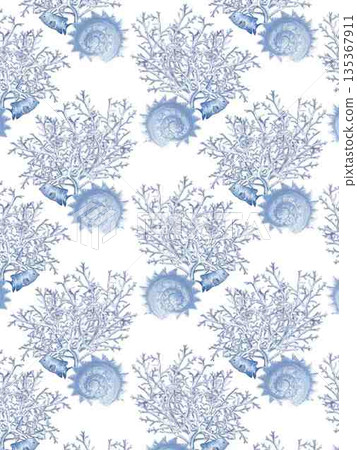 Soft Pastel Floral And Abstract Decorative Pattern Design Collection 135367911