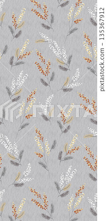 Soft Pastel Floral And Abstract Decorative Pattern Design Collection 135367912