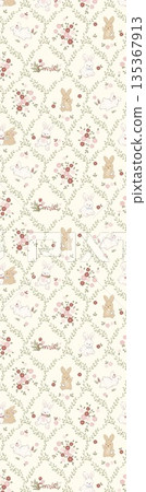 Soft Pastel Floral And Abstract Decorative Pattern Design Collection 135367913