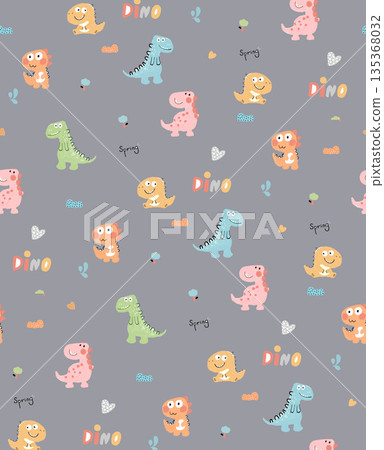 Soft Pastel Floral And Abstract Decorative Pattern Design Collection 135368032