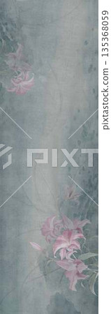 Soft Pastel Floral And Abstract Decorative Pattern Design Collection 135368059