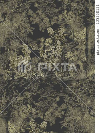 Soft Pastel Floral And Abstract Decorative Pattern Design Collection 135368131