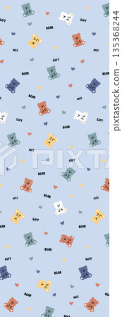 Soft Pastel Floral And Abstract Decorative Pattern Design Collection 135368244