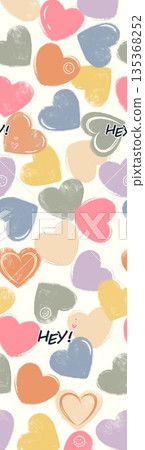 Soft Pastel Floral And Abstract Decorative Pattern Design Collection 135368252