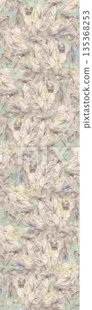 Soft Pastel Floral And Abstract Decorative Pattern Design Collection 135368253