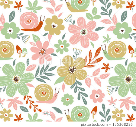 Soft Pastel Floral And Abstract Decorative Pattern Design Collection Soft Pastel Floral And Abstract Decorative Pattern Design Collection 135368255
