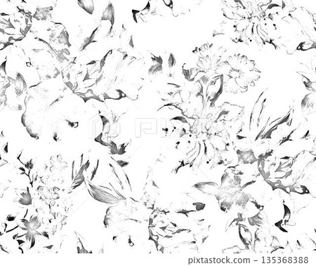 Soft Pastel Floral And Abstract Decorative Pattern Design Collection 135368388