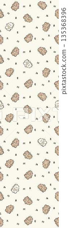 Soft Pastel Floral And Abstract Decorative Pattern Design Collection 135368396