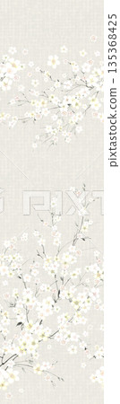 Soft Pastel Floral And Abstract Decorative Pattern Design Collection 135368425