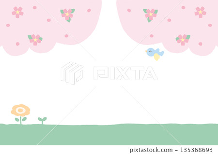 Soft Spring Colors Graduation/Entrance Series | Cherry Blossom Header and Field Footer Set Soft Spring Colors Graduation/Entrance Series | Cherry Blossom Header and Field Footer Set 135368693