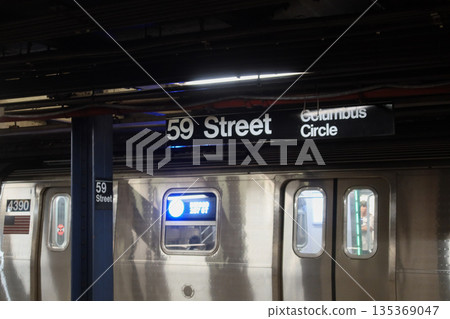 MTA 59 St Columbus Circle Subway Station in Manhattan, New York, NY, USA. August 27, 2025 135369047