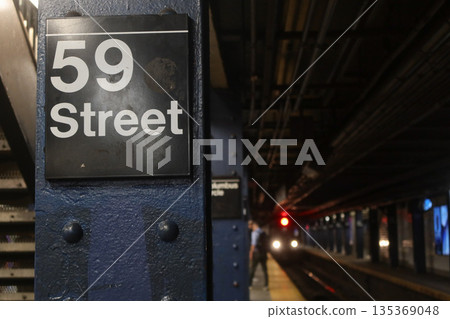 MTA 59 St Columbus Circle Subway Station in Manhattan, New York, NY, USA. August 27, 2025 135369048