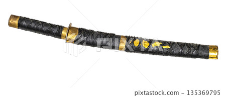 Japanese tanto short sword scabbard on transparent background Japanese tanto short sword scabbard on transparent background 135369795