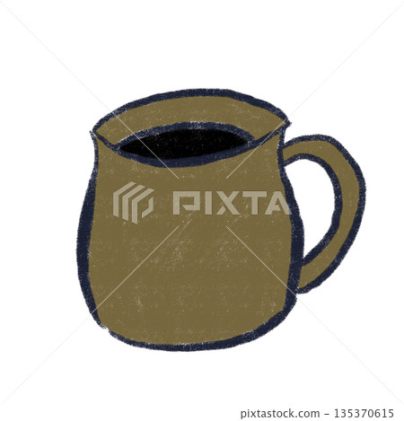 A simple and warm coffee mug illustration A simple and warm coffee mug illustration 135370615