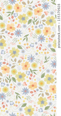 Collection Of Diverse Soft Colored Floral And Decorative Pattern Designs Collection Of Diverse Soft Colored Floral And Decorative Pattern Designs 135370928