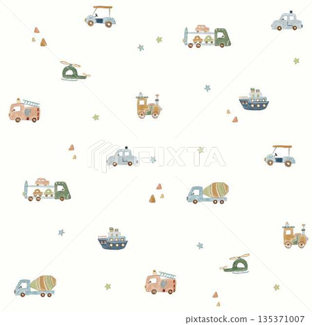 Collection Of Diverse Soft Colored Floral And Decorative Pattern Designs 135371007