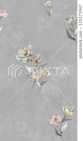 Collection Of Diverse Soft Colored Floral And Decorative Pattern Designs 135371047