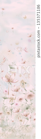 Collection Of Diverse Soft Colored Floral And Decorative Pattern Designs 135371186
