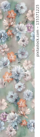 Collection Of Diverse Soft Colored Floral And Decorative Pattern Designs Collection Of Diverse Soft Colored Floral And Decorative Pattern Designs 135371225
