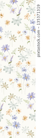 Collection Of Diverse Soft Colored Floral And Decorative Pattern Designs 135371319