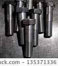 Metric threaded bolts set. Mechanical engineering. Finished products. 135371336