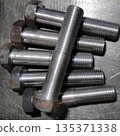 Metric threaded bolts set. Mechanical engineering. Finished products. 135371338