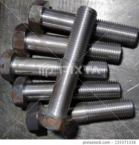 Metric threaded bolts set. Mechanical engineering. Finished products. 135371338