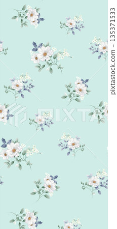 Collection Of Diverse Soft Colored Floral And Decorative Pattern Designs 135371533