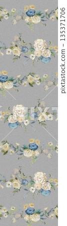 Collection Of Diverse Soft Colored Floral And Decorative Pattern Designs 135371706