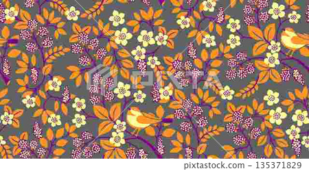 Collection Of Diverse Soft Colored Floral And Decorative Pattern Designs 135371829