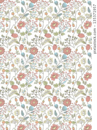 Collection Of Diverse Soft Colored Floral And Decorative Pattern Designs Collection Of Diverse Soft Colored Floral And Decorative Pattern Designs 135371957