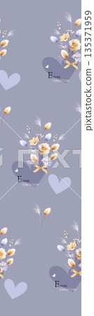 Collection Of Diverse Soft Colored Floral And Decorative Pattern Designs 135371959