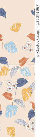 Collection Of Diverse Soft Colored Floral And Decorative Pattern Designs 135371967