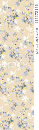 Collection Of Diverse Soft Colored Floral And Decorative Pattern Designs 135372126