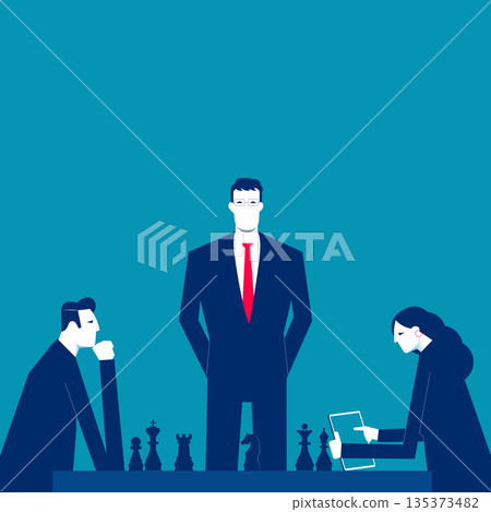 Strategy. Strategic planning of business. Vector illustration style 135373482