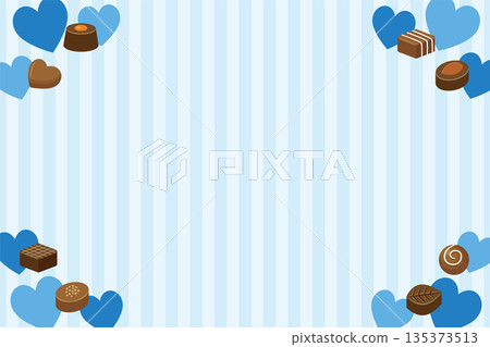 White Day background heart chocolate simple banner 135373513