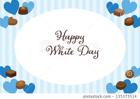 White Day background heart chocolate simple banner White Day background heart chocolate simple banner 135373514