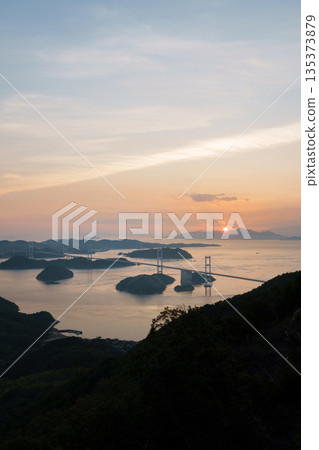 Shimanami Kaido viewed from the observation deck Shimanami Kaido viewed from the observation deck 135373879