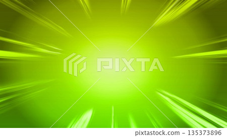 Concentrated lines, cartoon, yellow, light, horizontal lines, effect lines, rayon, illustration 135373896