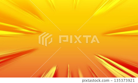 Concentrated lines, cartoon, yellow, light, horizontal lines, effect lines, rayon, illustration Concentrated lines, cartoon, yellow, light, horizontal lines, effect lines, rayon, illustration 135373921