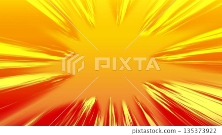 Concentrated lines, cartoon, yellow, light, horizontal lines, effect lines, rayon, illustration Concentrated lines, cartoon, yellow, light, horizontal lines, effect lines, rayon, illustration 135373922