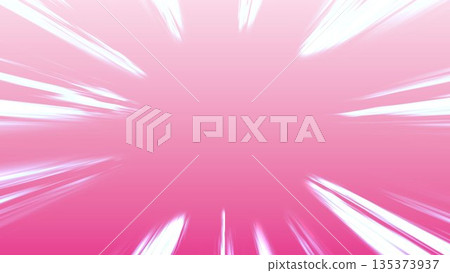 Concentrated lines, cartoon, yellow, light, horizontal lines, effect lines, rayon, illustration 135373937