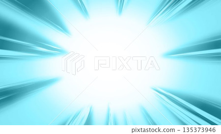 Concentrated lines, cartoon, yellow, light, horizontal lines, effect lines, rayon, illustration 135373946