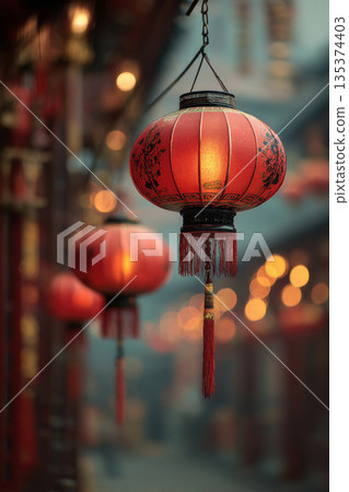 Chinese new year lanterns in chinatown 135374403
