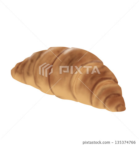 羊角麵包插圖素材 135374766