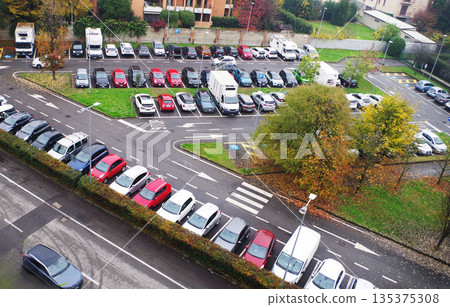 Parking lot parking car car Italy Parking lot parking car car Italy 135375308