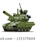 Cartoon modern armored tank 135375604