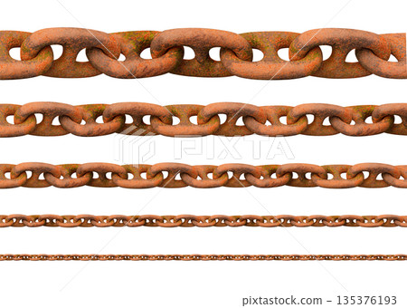 Rusty metal anchor ship chain seamless pattern 135376193