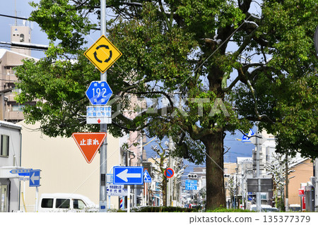 Roundabout in Tottori city_01 Roundabout in Tottori city_01 135377379